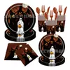 Transfronterizo Nuevo Producto Halloween Fantasma Calabaza Fiesta Desechable Dibujos Animados Vajilla Suministros para Fiesta Platos de Papel Desechables