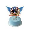 Sonic Nuevo Globo Bandera Pastel Inserto Mantel Decoración de Fiesta Suministros Set