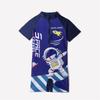 Novo Traje de Banho Infantil de Verão Meninos e Crianças de Meia-Idade Traje de Banho Peça Única Desenho Animado Roupa de Praia Beira-Mar Touca de Natação Traje de Banho