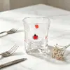 Caneca de Vidro Fofa com Desenho de Martelo, Copo de Água Simples e Fresco, Caneca de Leite Doméstica, Copo Quadrado Criativo para Suco
