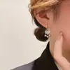 Pendientes de Candado Ruyi Auspicioso Larga Vida para Mujer 2024 Nuevos Pendientes de Aro de Hebilla de Oreja de Lujo Ligero Pendientes de Nicho de Gama Alta