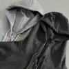 Sudadera casual con capucha y cierre, nuevo estilo de otoño, chaqueta cárdigan versátil de ajuste holgado para mujer, top de color liso