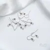 Accesorios de gancho para la oreja de acero de titanio que no se decoloran acero inoxidable simple clásico gancho para la oreja hecho a mano aretes DIY material para aretes de mano