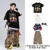 Ropa moderna para niños de street dance, atuendo de actuación de baile hip-hop para niños y niñas, disfraz de escenario de conjunto de batería hip-hop estilo callejero para niños