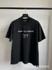Erd Melancólico Rico Segunda Generación Estampado de Letras Viejo Holgado Retro Vintage Camiseta de Manga Corta para Hombre y Mujer Tendencia Verano