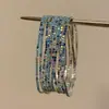 Pulsera Elástica Colorida de Una Fila Incrustada con Diamantes, Lujo Ligero, Sensación de Alta Gama, Pulsera Sencilla y de Moda, Estilo Versátil, Joyería al por Mayor