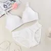 Nuevo Conjunto de Ropa Interior Íntima Sexy de Encaje Sin Costuras de Una Pieza para Niña, Cobertura Total, Sin Aros, Tirantes Finos, Sujetador Push-Up