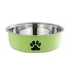 Directo de Fábrica Mascota doble capa acero inoxidable cuenco gato cuenco perro antideslizante resistente a caídas comedero anti-golpes cuenco comida perro al por mayor