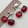 Pendientes Colgantes de Aleación Acrílica de Cereza de Cristal 3D para Hacer Manualidades Transfronterizos, Collares, Llaveros, Accesorios de Joyería