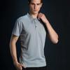Polo para hombre de manga corta de verano, de malla transpirable, delgado, ajustado, color liso, liso, talla grande, top casual