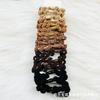 2 Ligas Negras de Café Largas con Cuentas y Patrón de Cuerda de Cáñamo Sencillas de Alta Elasticidad Trenzadas Banda de Goma Gruesa para Atar el Cabello de Mujer
