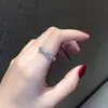 Anillo de plata S925 con diseño de explosión transfronteriza y diamantes huecos calados, anillo de apertura con diamantes completos de moda creativa, venta al por mayor