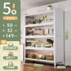 Estante de Almacenamiento para Cocina de Pie Gabinete de Almacenamiento Multicapa a Prueba de Polvo Aparador Doméstico con Puerta Armario Multifuncional Armario de Almacenamiento