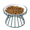 Cuenco cerámico para mascotas, cuenco nórdico para gatos, cuenco cerámico elevado para comida de gato, plato para snacks y comida enlatada, anti-tensión cervical, cuenco para comida de gato anti-derrames