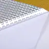 Venta al por mayor de fábrica Etiqueta de seguridad anti-falsificación con patrón de cuadros dorados material de etiqueta adhesiva PVC rollo de pegatina láser