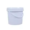 Artículos en stock blanco con tapa barril de plástico de 5 litros barril redondo engrosado recubrimiento de pintura barril químico de esencia almacenamiento sellado barril de 20l