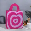 Bolsas Creativas de Tela No Tejida con Temática de Amor en Colores Dopamina, Bolsas de Regalo de Cumpleaños Arcoíris, Bolsas para Dulces de Halloween