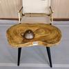 Mesa de Chá Pequena de Madeira de Cânfora, Mesa Pequena de Madeira Maciça com Anéis de Crescimento, Mesa de Centro para Sala de Estar, Mesa de Centro para Casa de Campo de Lazer, Mesa de Chá para Escritório
