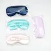 Al por mayor Directo Máscara de Ojos de Seda de Doble Cara para Dormir Bloqueo de Luz Seda Transpirable Elástica de Intestino Grueso Protección Ocular para Viajes en Avión