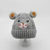 Gorro de Lã Tricotado Infantil Outono e Inverno com Forro de Fleece Espessado Proteção para Orelhas Desenho Animado Algodão Puro Fofo Gorro Pulôver