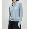 BW Order Jersey de Punto Trenzado de Lana Cachemir con Cuello Polo, Silueta Casual Simple para Mujer, Nuevo Punto Otoño/Invierno