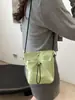 Elegante Leve Vertical Telefone Móvel Bolsa Pano de Nylon Artístico Cordão Casual Mori Estilo Cor Sólida Ombro Crossbody Bolsa
