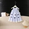 Verão Novo Estilo Moda Feminina Chique Xadrez Sem Mangas Mori-kei Camadas Bolo Conjunto de Saia Roupas Fofas para Passeio