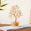 Cristal natural, citrino, árbol de la fortuna, base de cuenco del tesoro esmaltada, árbol de cristal, decoración para el hogar y la oficina, venta al por mayor