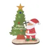 Enfeites de Decoração de Natal Mais Vendidos Transfronteiriços, Atmosfera Criativa, Enfeites de Mesa do Papai Noel, Artesanato em Madeira