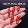 Accesorios de codo ruyi auspiciosos de arena roja de alto contenido natural para ser no. 1 mano fila cuerda roja pulsera DIY al por mayor