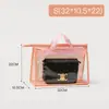Capa de proteção para bolsa PVC guarda-roupa à prova d'água armazenamento bolsa suspensa transparente bolsa de armazenamento bolsa de couro proteção armazenamento