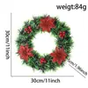 Nuevo corona de Navidad transfronteriza, vegetación artificial de Navidad, suministros de decoración de Navidad, guirnalda de vid de Navidad de oropel, colgante