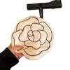 Linda Toalla de Mano Absorbente de Felpa de Coral Camelia, Suave y Sin Pelusa, Toalla de Mano Absorbente para Uso Doméstico, Tipo para Colgar