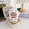 Conjunto de roupa de boneca Labubu vintage barbearia, compatível com bonecas Labubu de 1ª, 2ª e 3ª geração, roupa de substituição para o xale de Natal