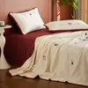 Colcha de Verão Quatro Peças Bordada com Borboleta 100S Lyocell Tencel Colcha Refrescante de Ar Condicionado Colcha Refrescante de Seda Gelada