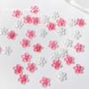 Resina pequenos acessórios gelo através de pó flash cinco pétalas flor diy flor acessórios acessórios de cabelo materiais artesanais atacado