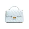Estilo Nuevo Primavera y Verano Piel de Oveja Moda de Moda Pequeño Bolso de Mujer Estilo Chanel Versátil Dopamina Acolchado Cadena Hombro Cruzado