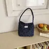 Bolso de hombro grande de lona con lunares retro estilo ins coreano Shuai Mi Jia para niñas y estudiantes, adecuado para la escuela y el trabajo
