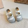 Sapatos de Ballet para Meninas com Solado Macio Estilo 2026 Outono Novo Estilo Combinam Bem com Saias Sapatilhas Mary Jane Fivela de Couro Sapatos Pequenos de Couro Tendência