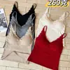 10158 # Camisola de Encaje de Moda Empalmado para Mujer, Algodón Cepillado, Capa Base Térmica con Almohadilla en el Pecho y Espalda Hermosa