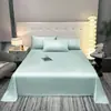Sábana de Lujo 100s Lenzing Tencel Pieza Única, Juego de Ropa de Cama Amigable para Bebés Hielo Seda para Dormitorio, Juego de Tres Piezas para una Persona con Funda Nórdica, Sábana Bajera y Funda de Almohada
