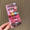Pasador Dulce de Princesa Estilo Ins con Flequillo Lateral, Pinza para el Cabello Delicada y Versátil, Accesorio para el Cabello de Color Dopamina