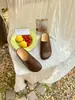 THEMANDAGO Manga Fruta Grande Confortável Fundo Grosso Estilo Coreano Retrô Baotou Fivela Chinelos Feminino Casual Uso Externo Meio Chinelo