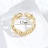 Europa y Estados Unidos joyería transfronteriza anillo abierto de diamante hueco para mujer dulce simple hebilla de herradura anillo de moda personalidad al por mayor