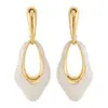 Pendientes largos geométricos con forma de anillo y goteo de aceite, exagerados y elegantes, de moda transfronteriza, para mujer, lujo ligero, alta gama, nicho, minimalistas