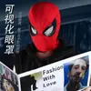 Casco de Halloween de Spider-Man con Ojos Móviles, Máscara de Cosplay que se Ilumina Sensible al Tacto, Máscara Eléctrica Luminosa, Juguete para Niños