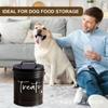 Barril Metálico para Armazenamento de Grãos Transfronteiriço Tanque Redondo para Ração de Animais de Estimação com Tampa de Ferro Galvanizado Grande Capacidade Barril para Armazenamento de Ração e Petiscos para Gatos e Cachorros