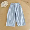 Calça Infantil Ningli Verão Meninas Fina Nova Estilosa Reta Casual Cenoura Bebê Calça Anti-Mosquito