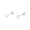 Pendientes Geométricos de Rombo Estilo Coreano para Mujer Otoño e Invierno Nuevos Pendientes Pequeños de Rosca Pendientes Sencillos de Hueso de Oreja de Gama Alta