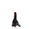 Otoño 2023 Nuevo estilo coreano Vestido negro pequeño de punto simple Vestido largo ajustado elástico de corte A Vestido ajustado con costuras